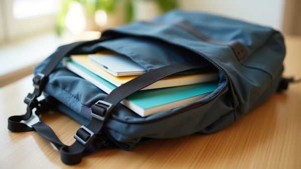 Un cabas pour le lycée ou la fac : fermeture, anses et rangements